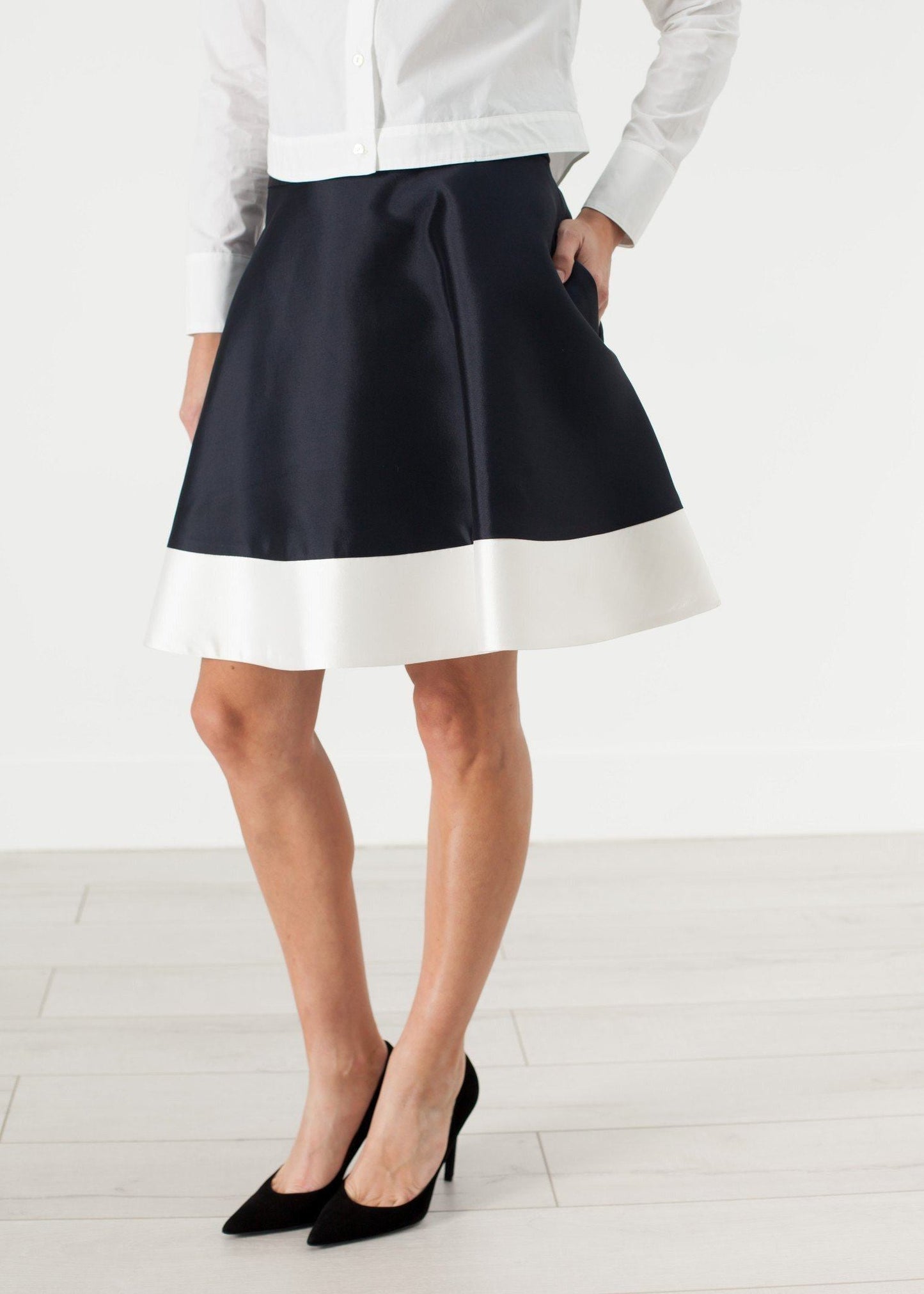 circle skirt in navy women's skirts *** 222