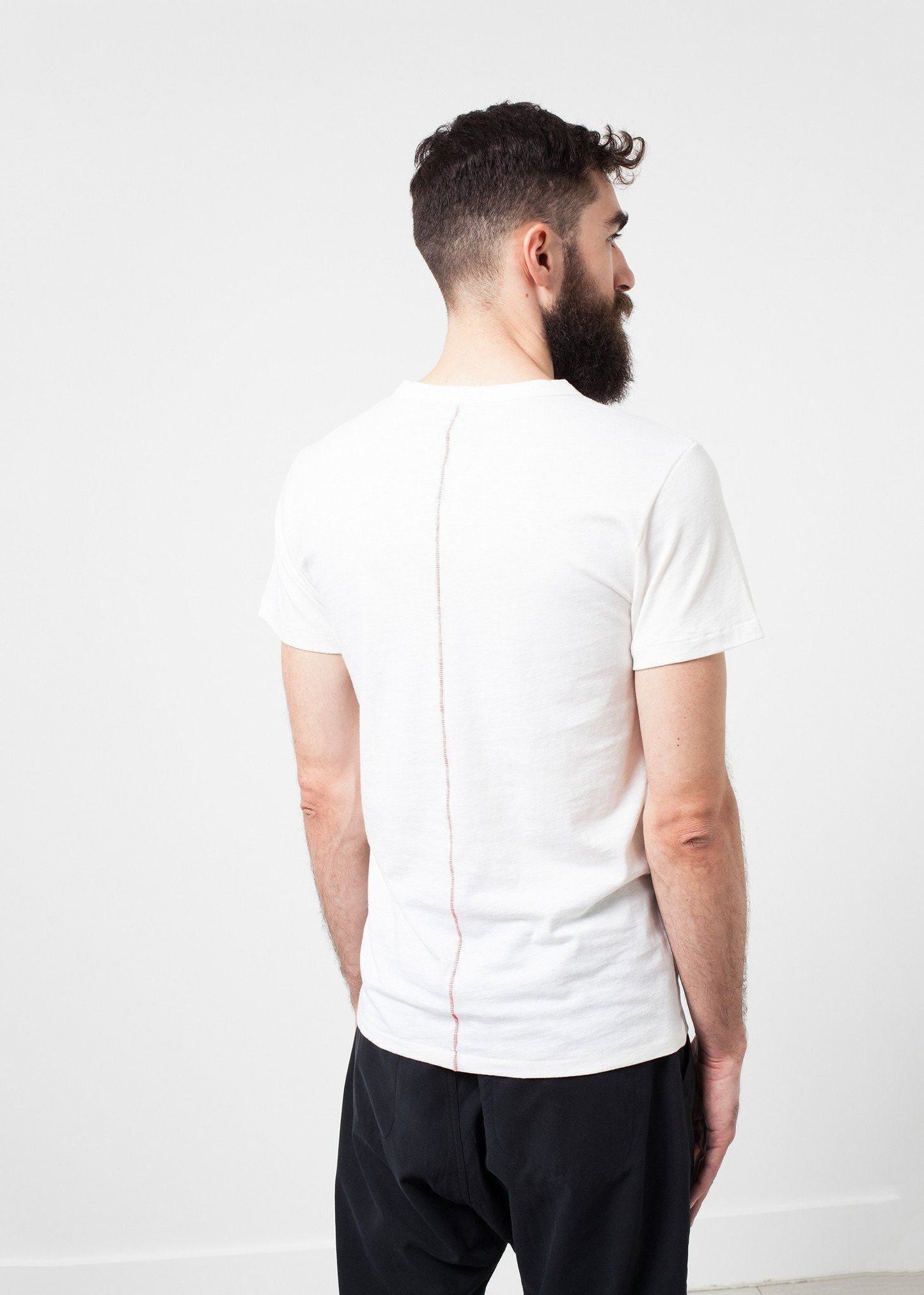 comfort tee in white wool blend men's t-shirts *** 222