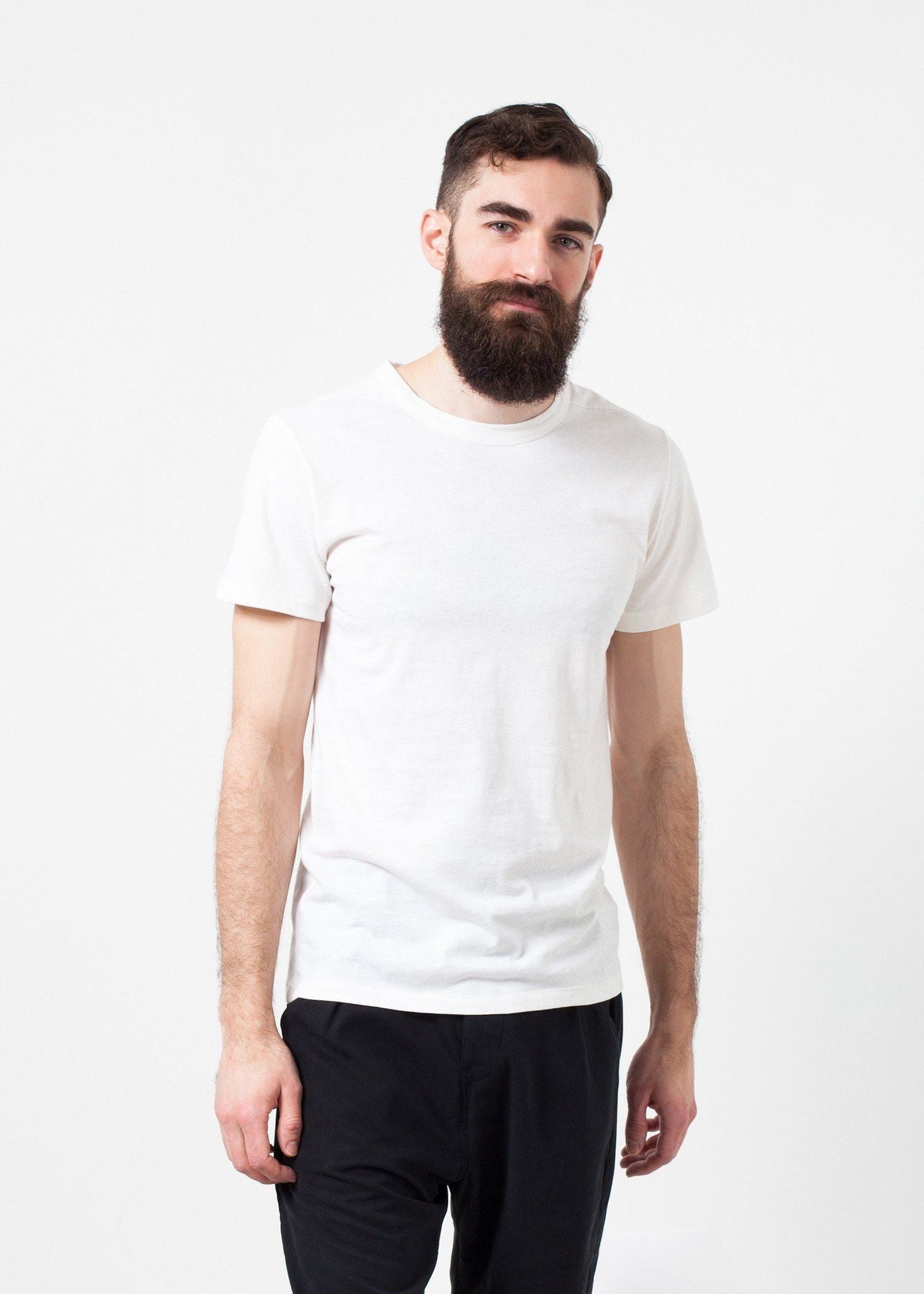 comfort tee in white wool blend men's t-shirts *** 222