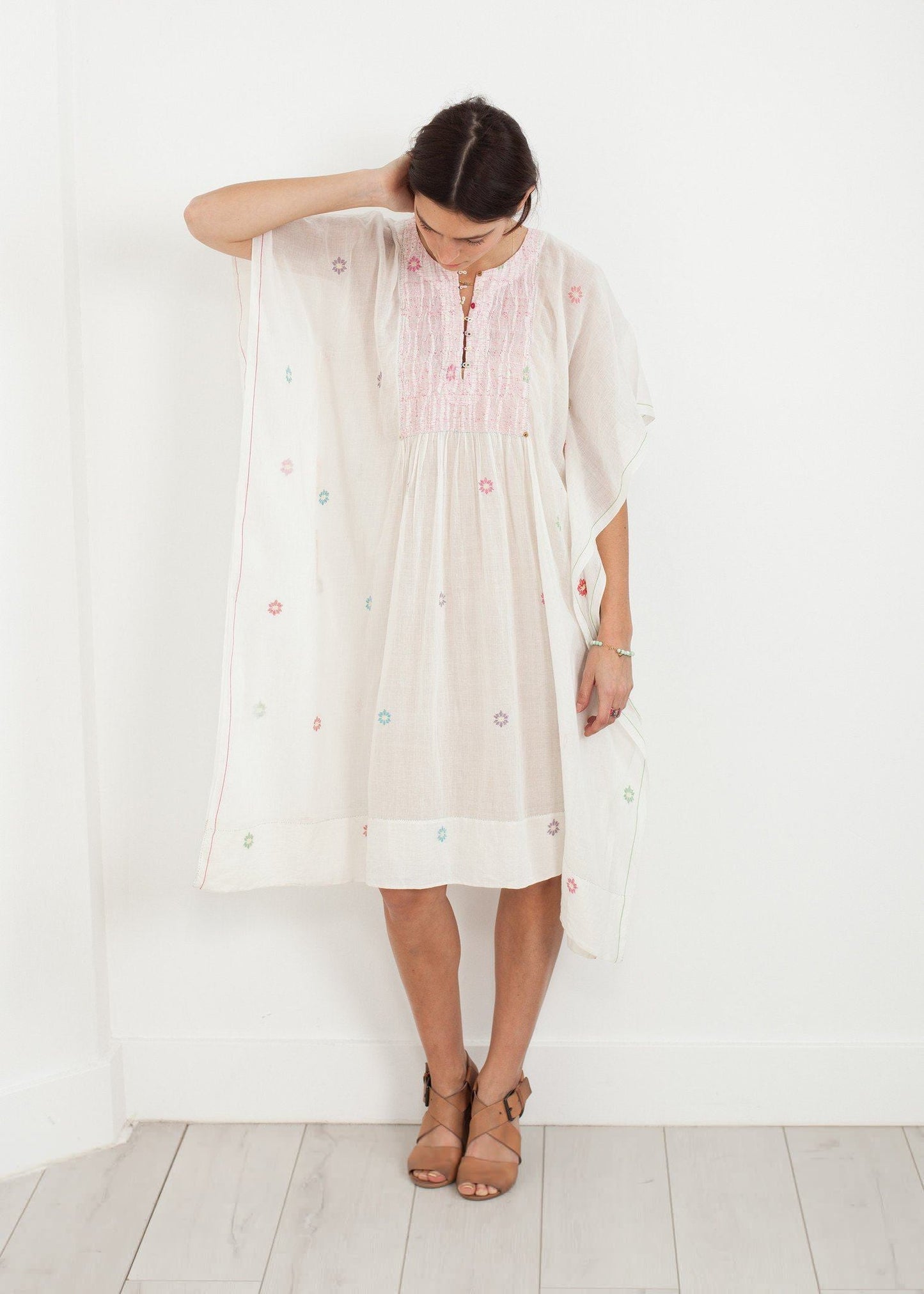 floral tent dress in white women's dresses *** 222