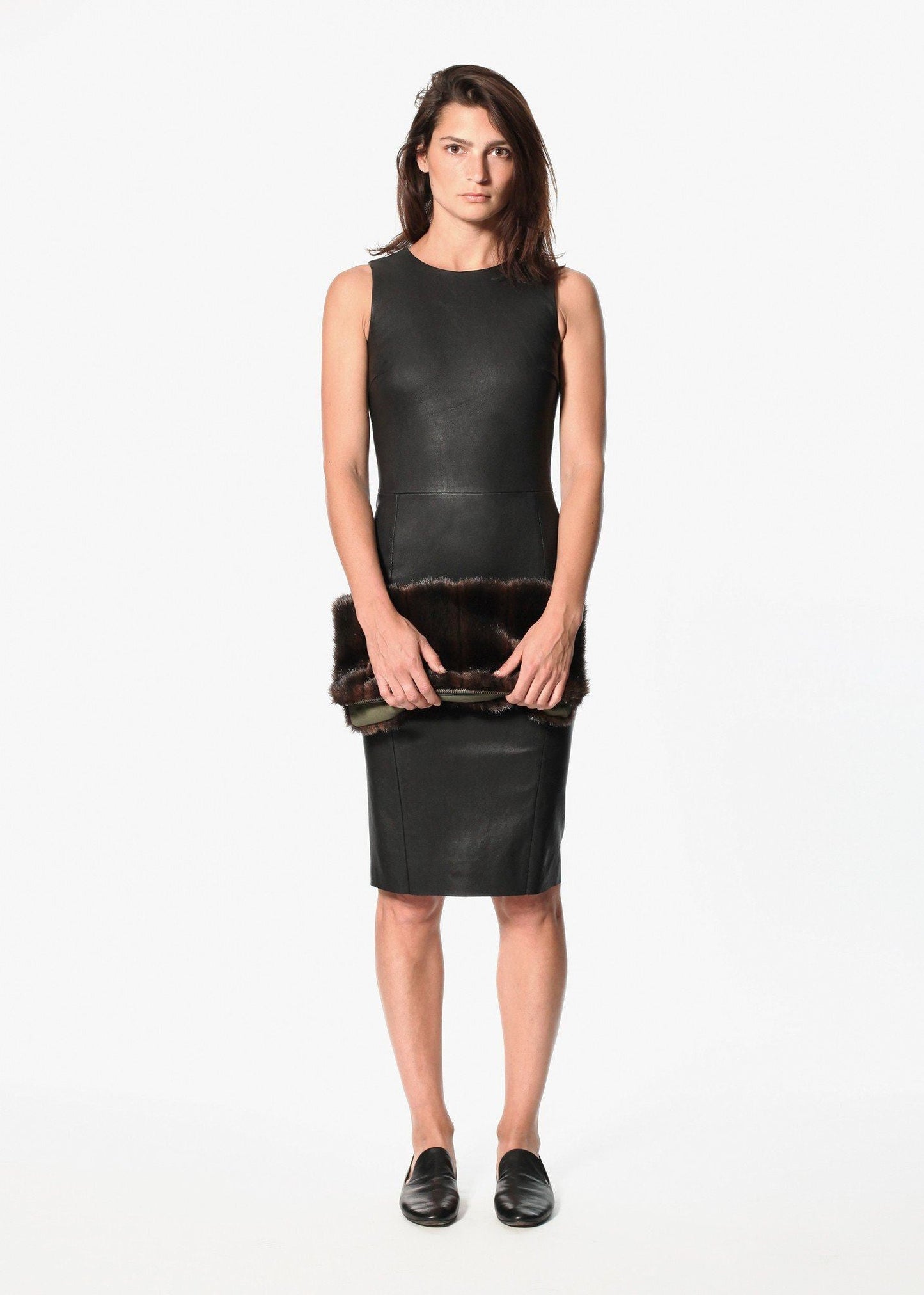 iranta leather dress in black women's dresses *** 222