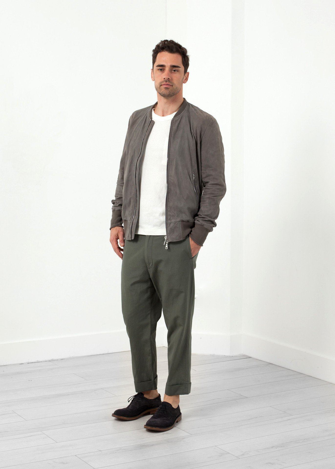 leather bomber jacket in dust men's coats & jackets *** 222