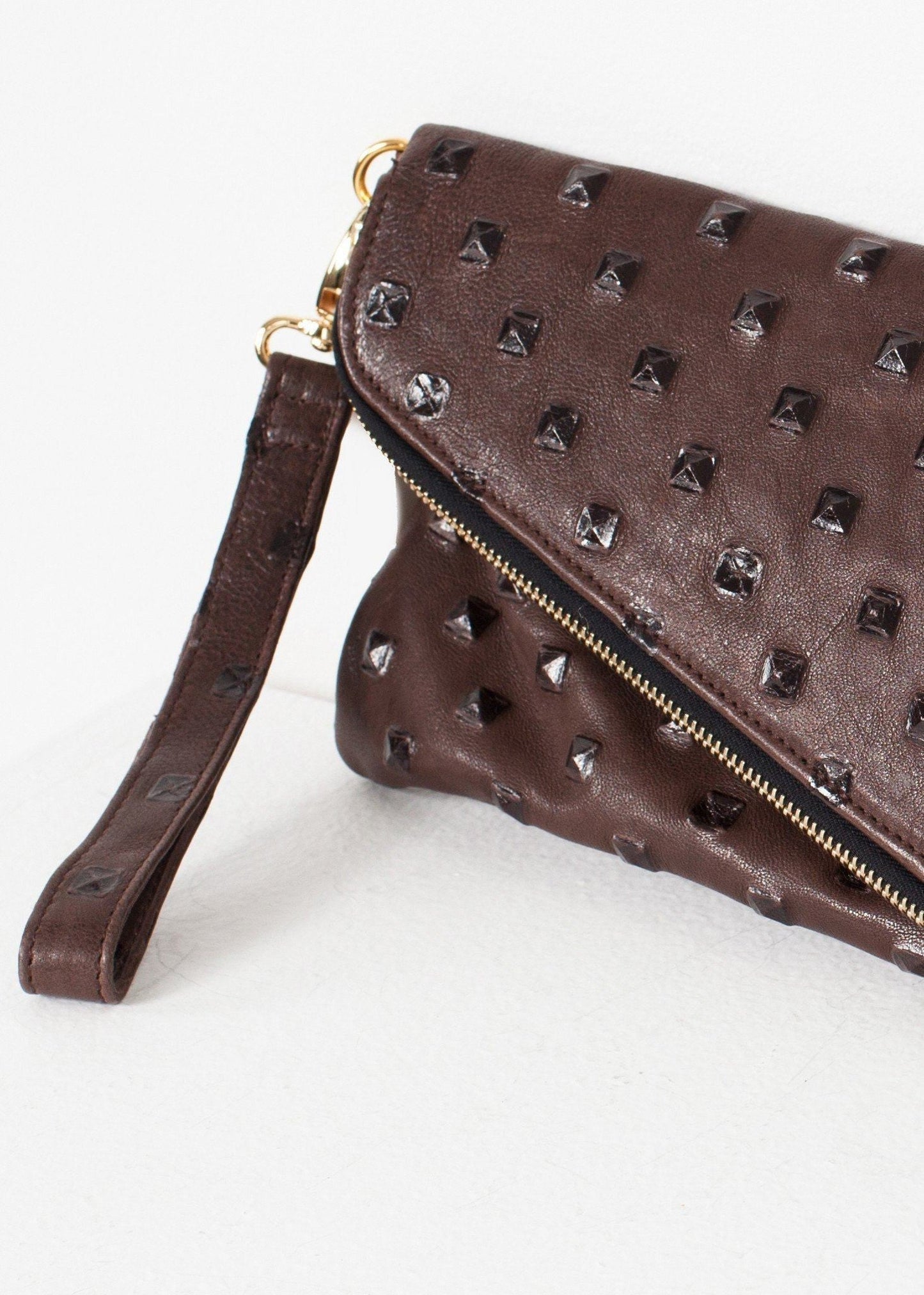roxanne leather clutch in brown women's bags *** 222