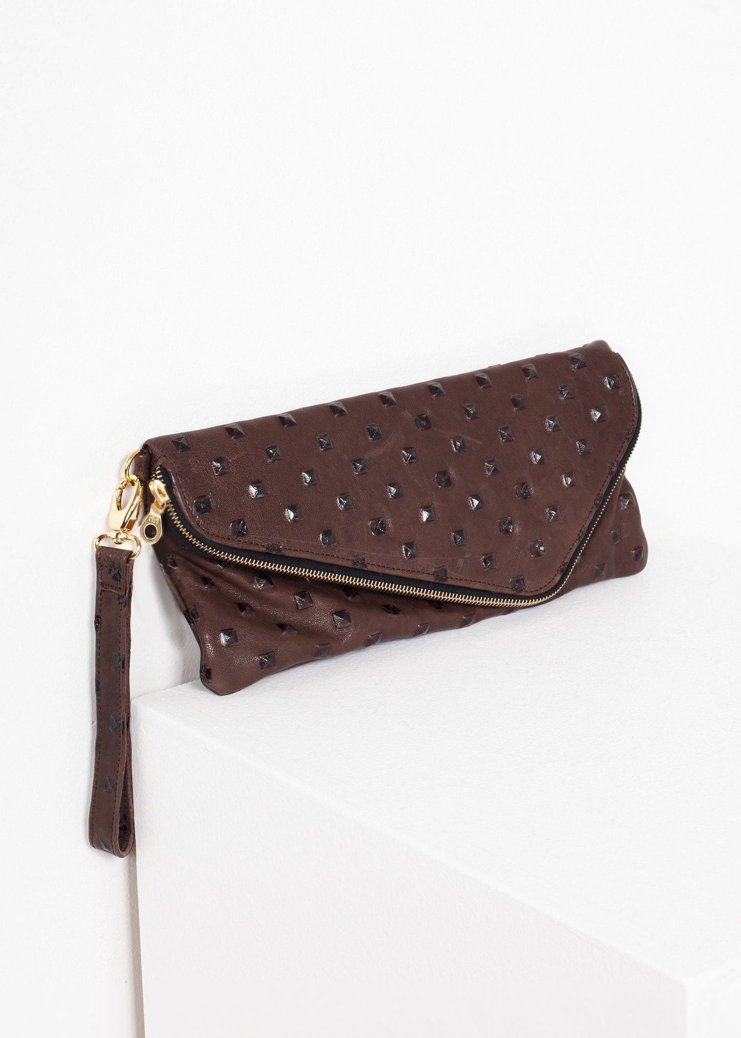 roxanne leather clutch in brown women's bags *** 222