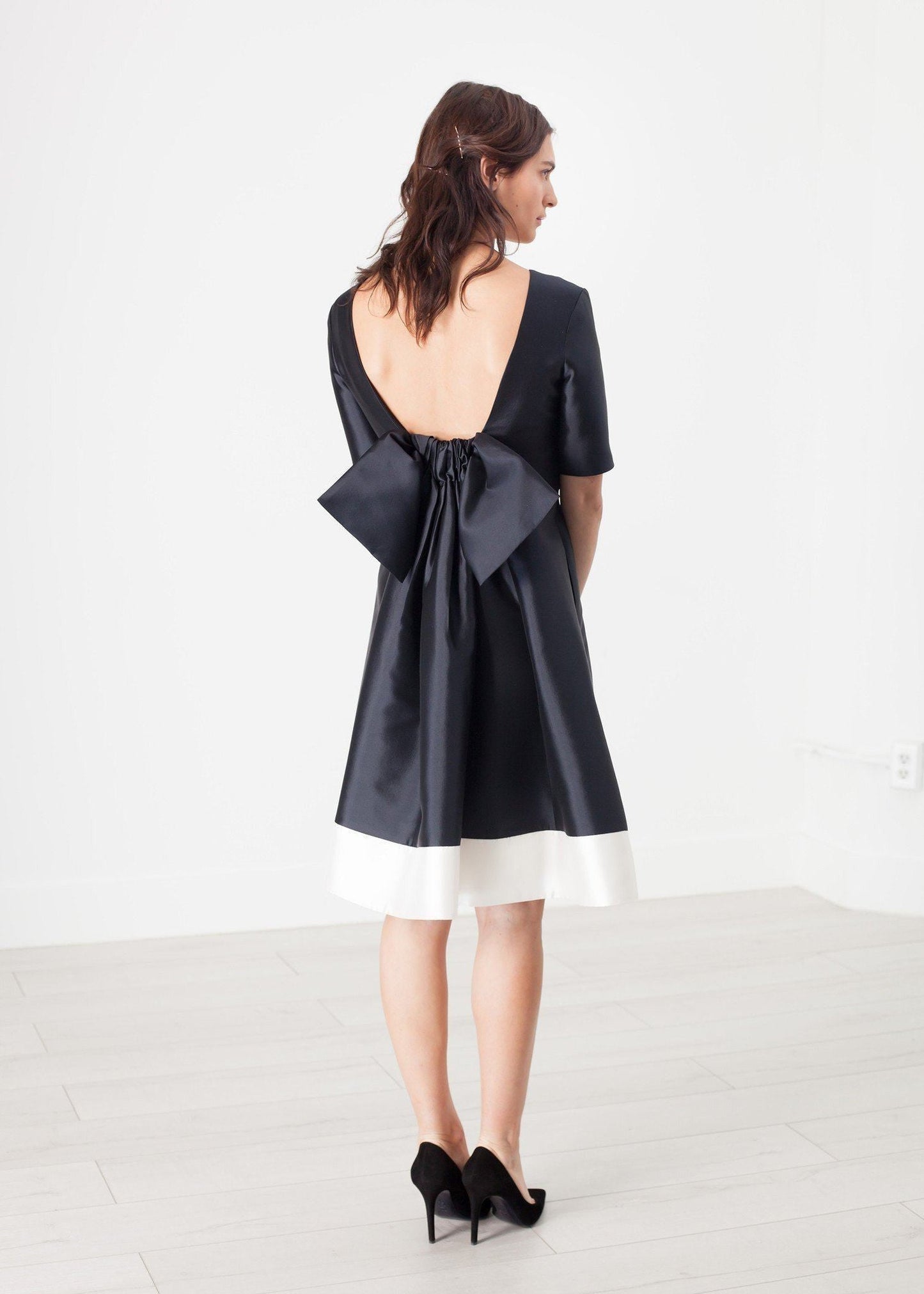 tie dress in navy dresses *** 222