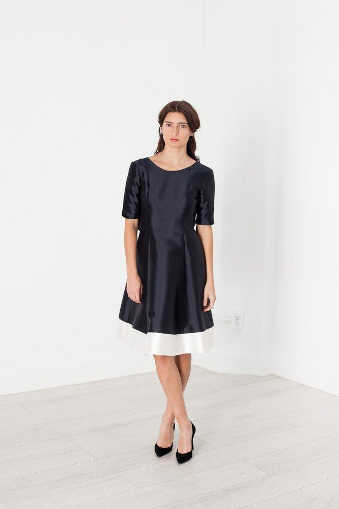 tie dress in navy dresses *** 222