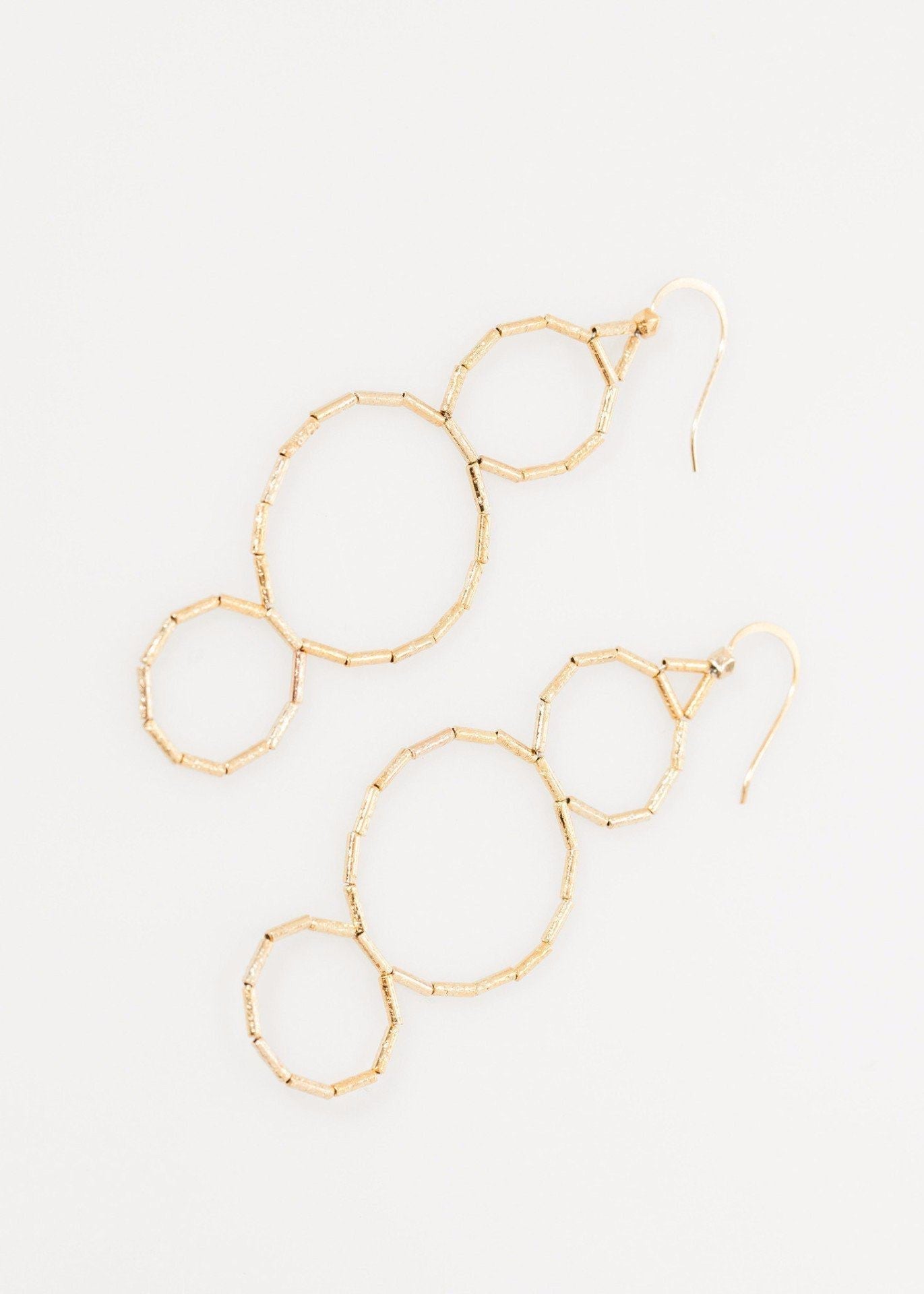 triple hoop earring women's earrings *** 222