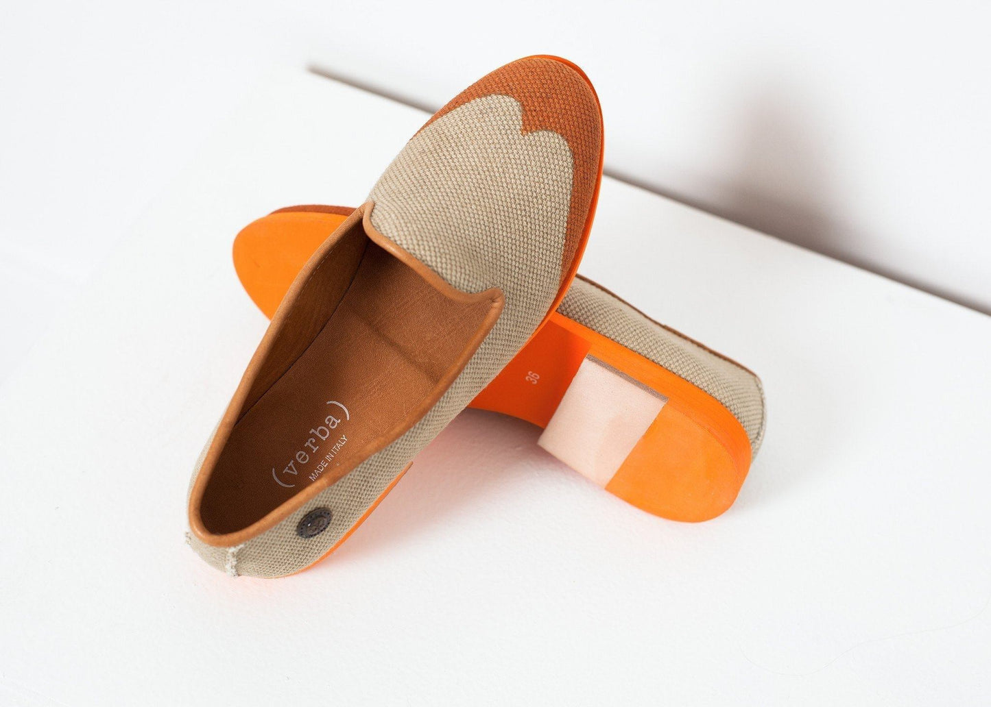 wingtip loafer in orange women's shoes *** 222
