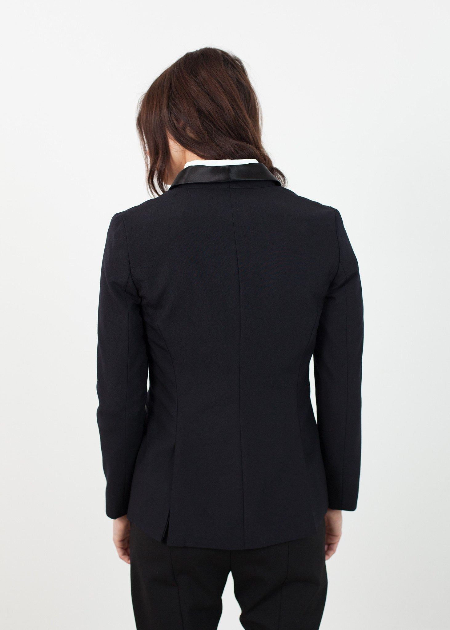 shawl collar blazer in black women's coats & jackets  *** 222